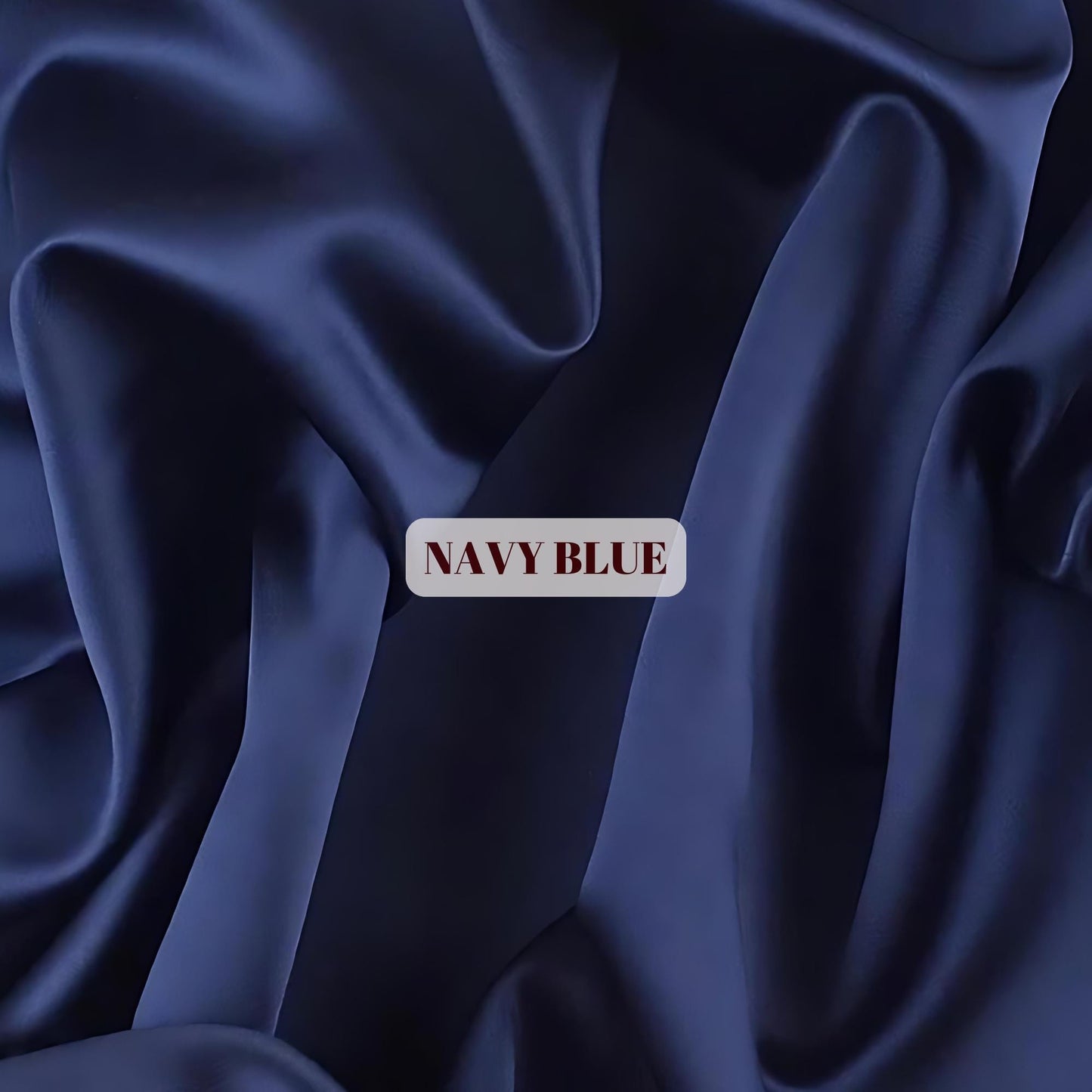 Navy Blue Charmeuse Stretch Satin Fabric