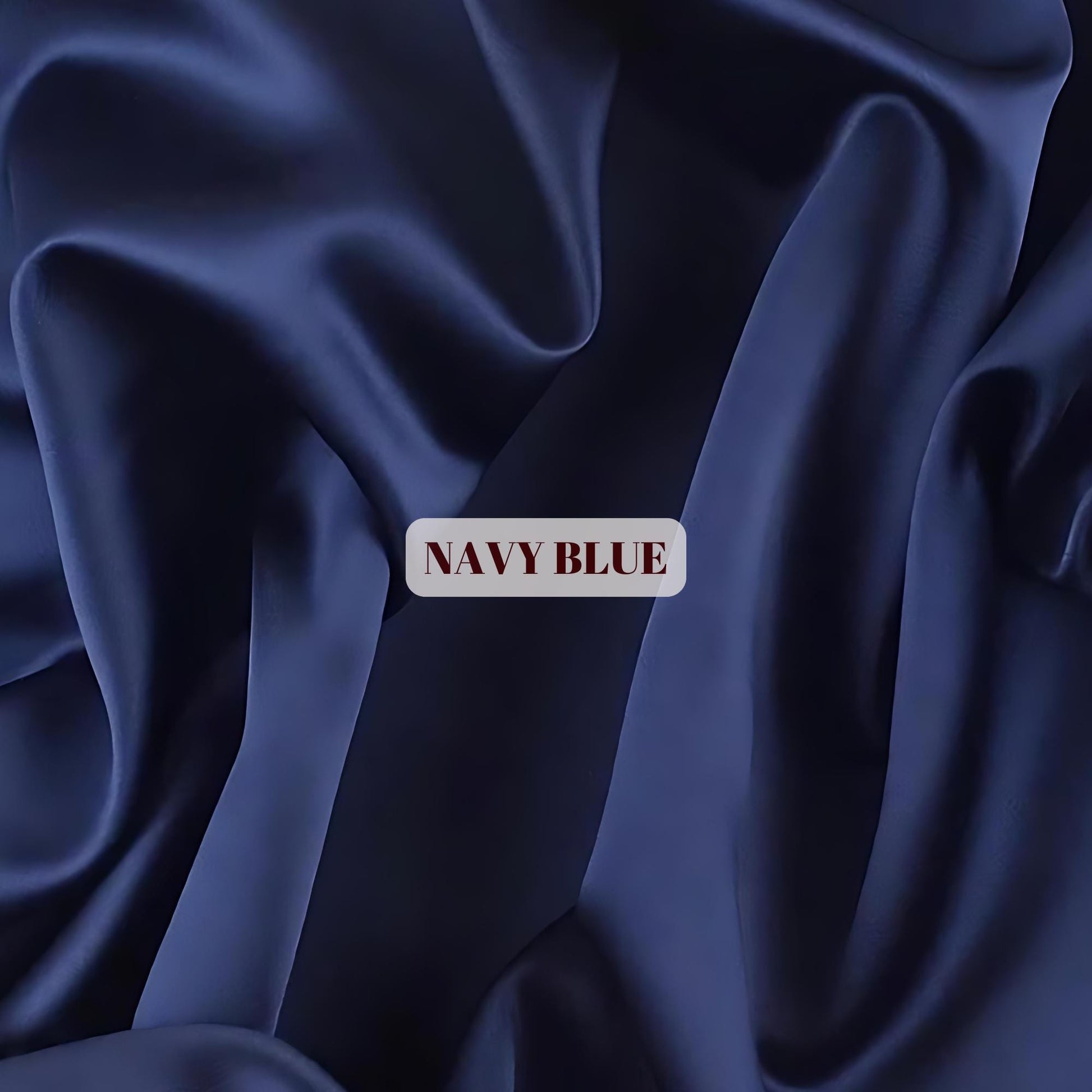Navy Blue Charmeuse Stretch Satin Fabric