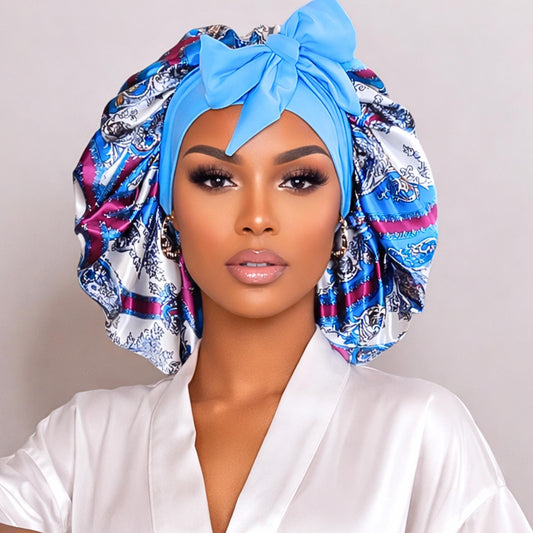 Almost Perfect Satin Bonnet – Stretch Tie Sleep Bonnet for Curly, Braids, Locs & Natural Hair | Sample Sale