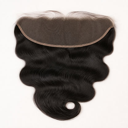Indian Body Wave 13x6 Swiss lace frontal in natural black virgin human hair
