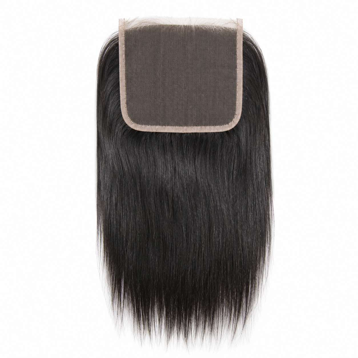 Indian Remy Straight 5x5 Swiss lace closure in natural black virgin human hair