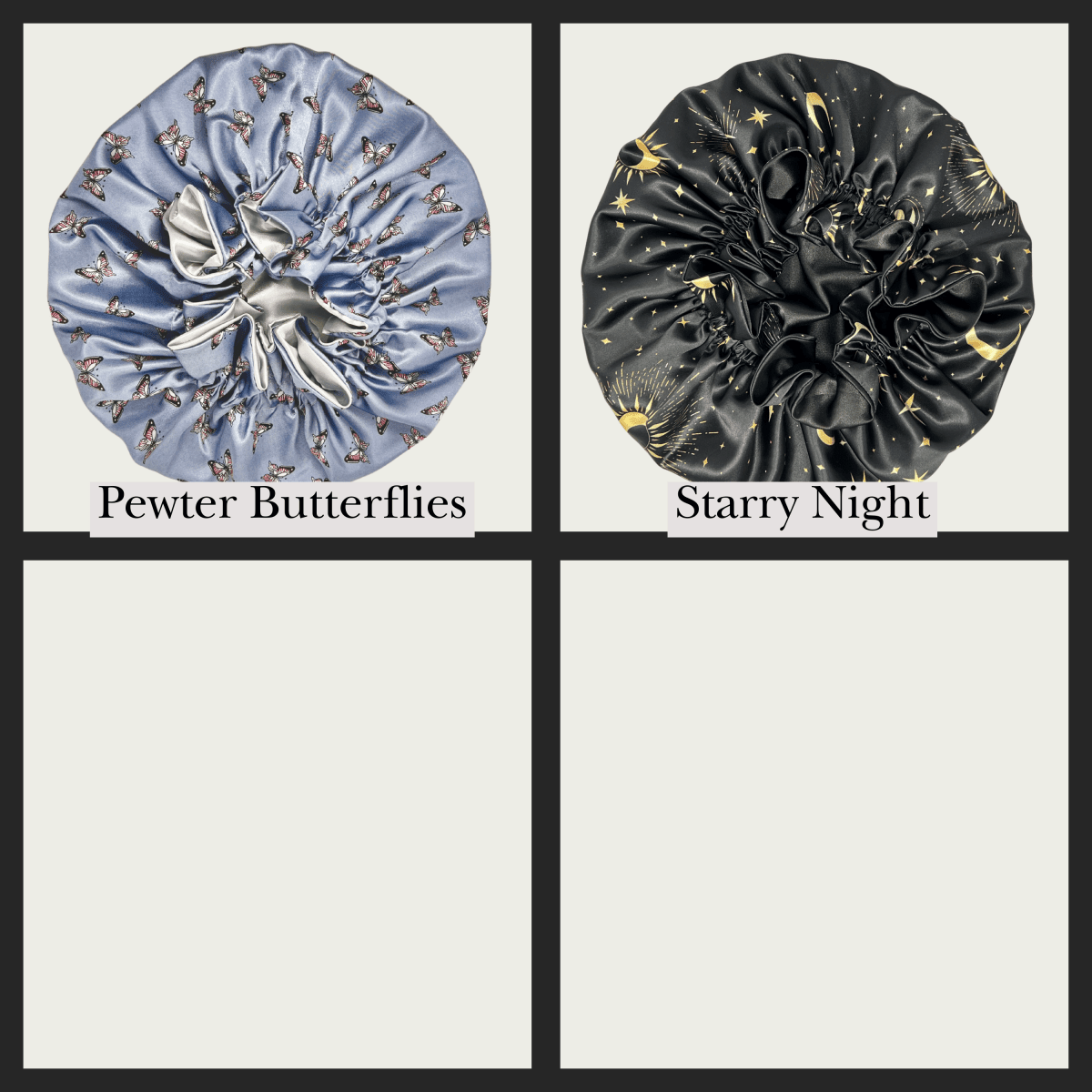 Large Ruffle Edge Satin Hair Bonnet - PHC