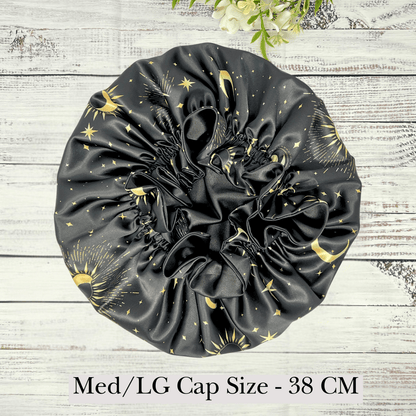 Large Ruffle Edge Satin Hair Bonnet - PHC