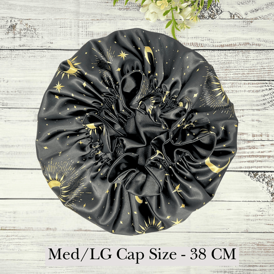 Large Ruffle Edge Satin Hair Bonnet - PHC
