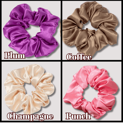Assorted Satin Hair Scrunchies - Hair Ties for All Styles & Types - PHC