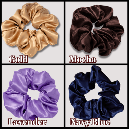 Assorted Satin Hair Scrunchies - Hair Ties for All Styles & Types - PHC