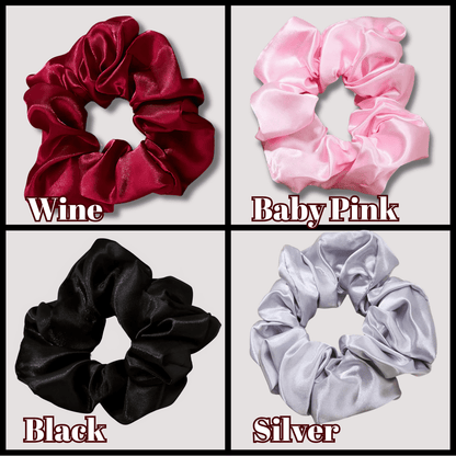 Assorted Satin Hair Scrunchies - Hair Ties for All Styles & Types - PHC