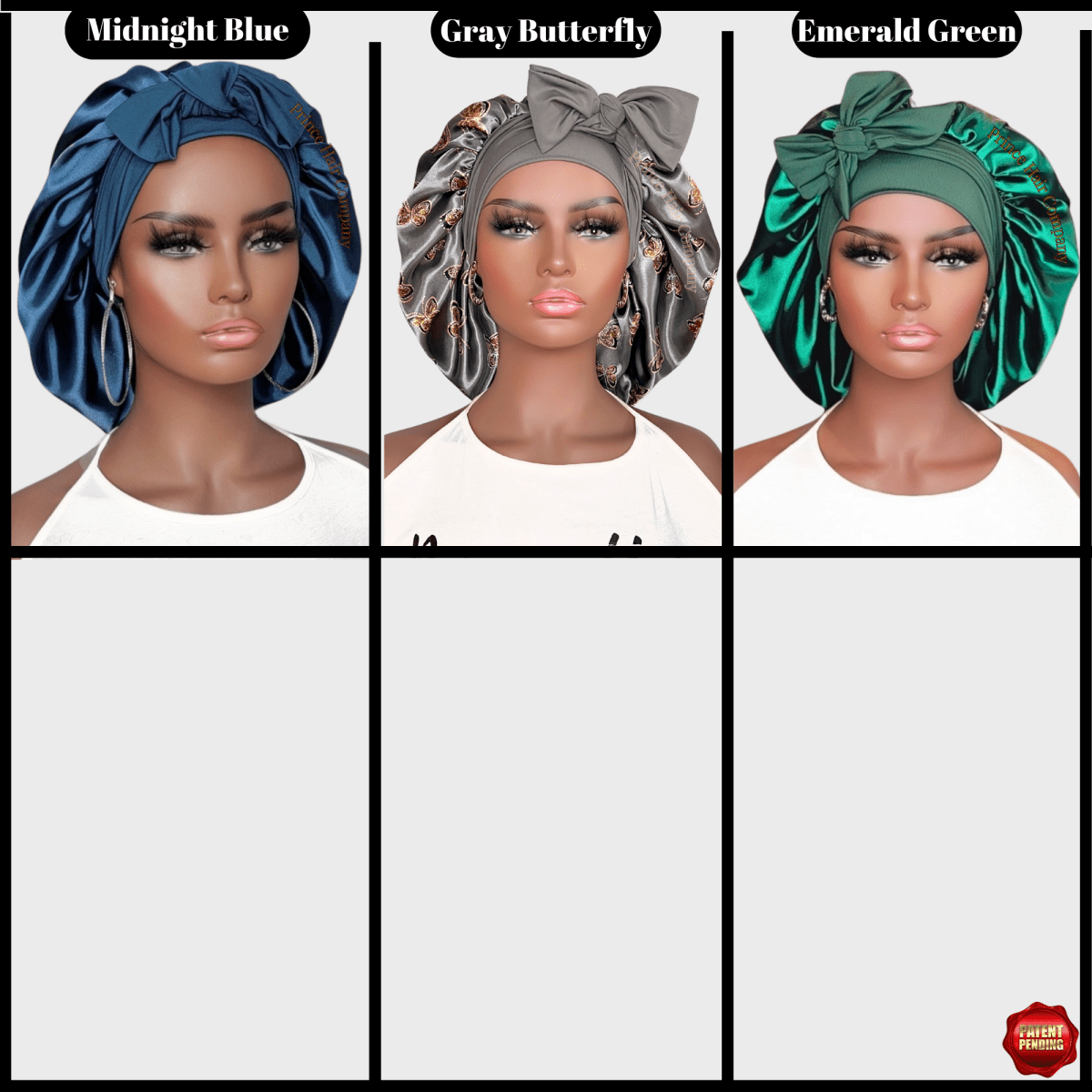 Limited - Time Clearance: Handmade Charmeuse Stretch Tie Hair Bonnets with Minor Flaws | Premium Quality for Less - PHC