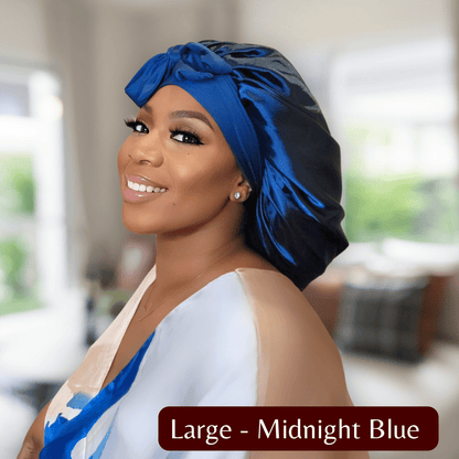 Limited - Time Clearance: Handmade Charmeuse Stretch Tie Hair Bonnets with Minor Flaws | Premium Quality for Less - PHC