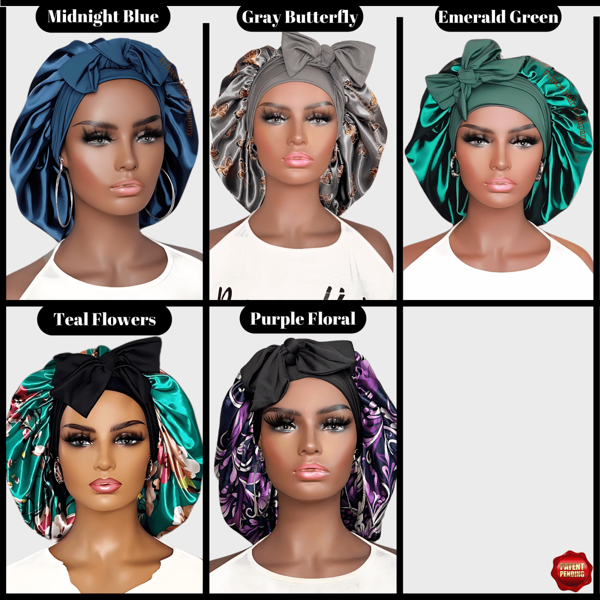 Limited - Time Clearance: Handmade Charmeuse Stretch Tie Hair Bonnets with Minor Flaws | Premium Quality for Less - PHC