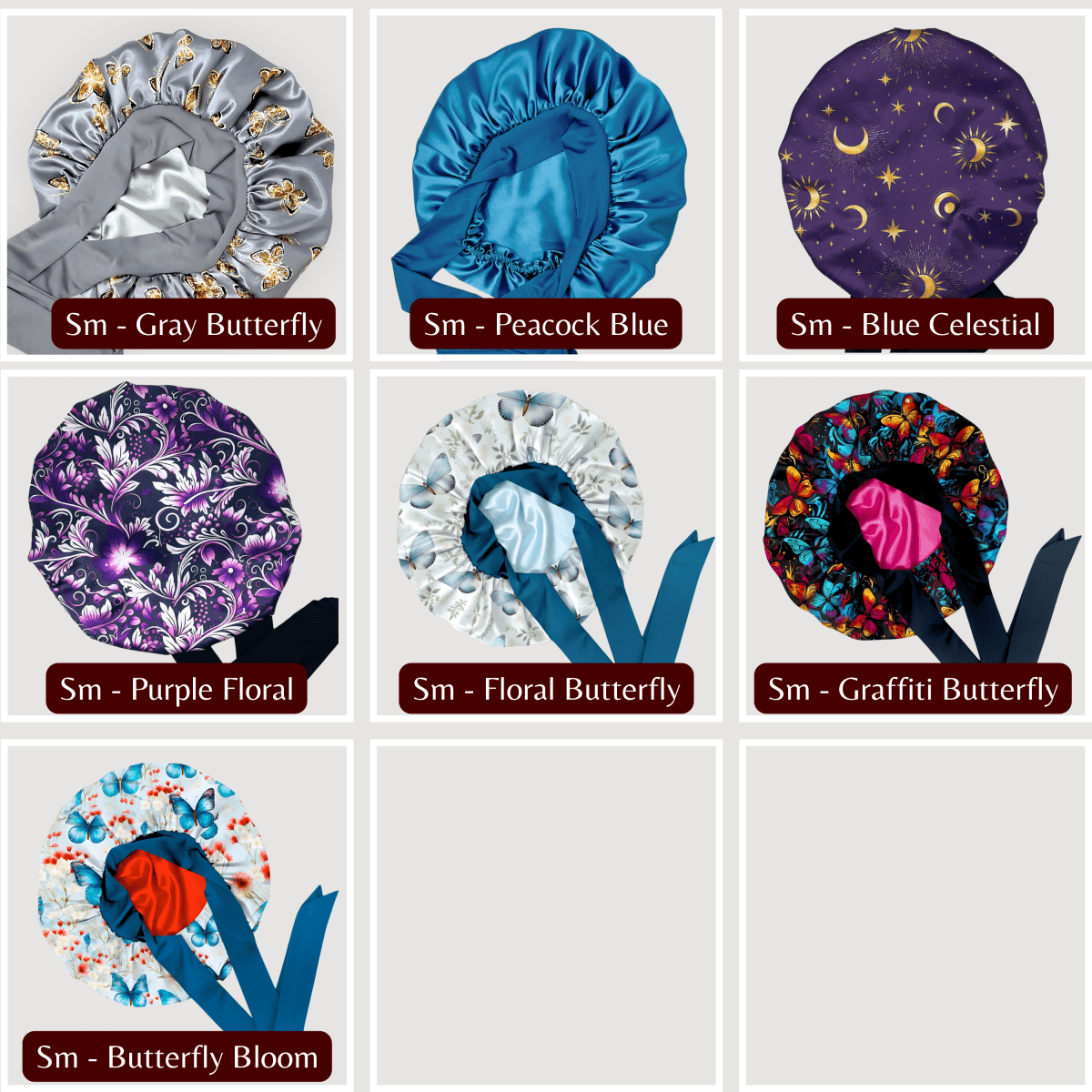 Limited - Time Clearance: Handmade Charmeuse Stretch Tie Hair Bonnets with Minor Flaws | Premium Quality for Less - PHC