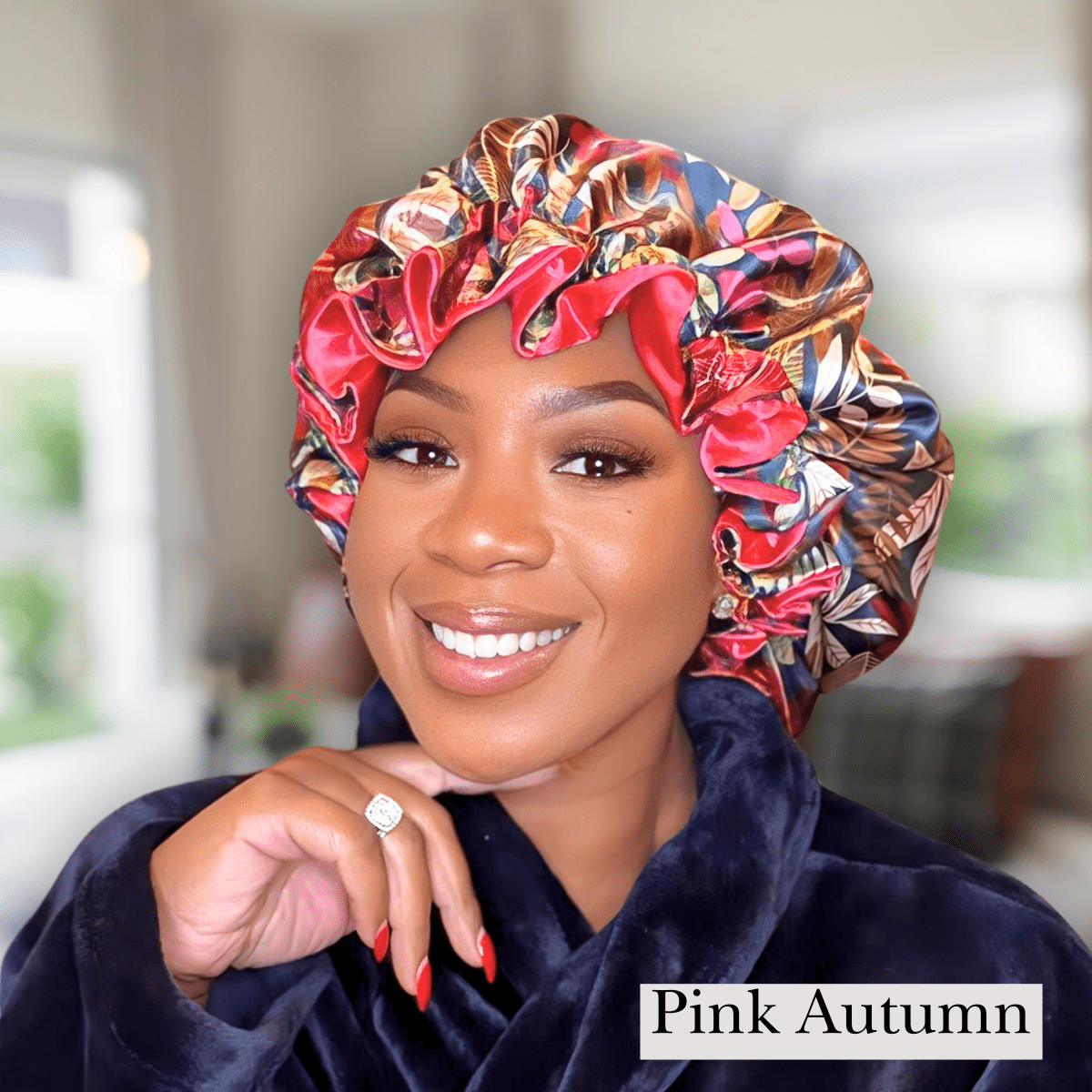 Luxury Ruffled Satin Bonnet – Ultimate Hair Protection For All Hair Types - PHC
