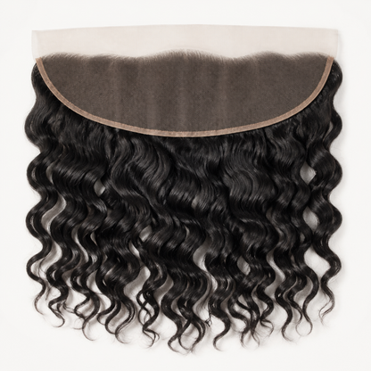 Malaysian Loose Deep 13x6 Swiss lace frontal in natural black virgin human hair