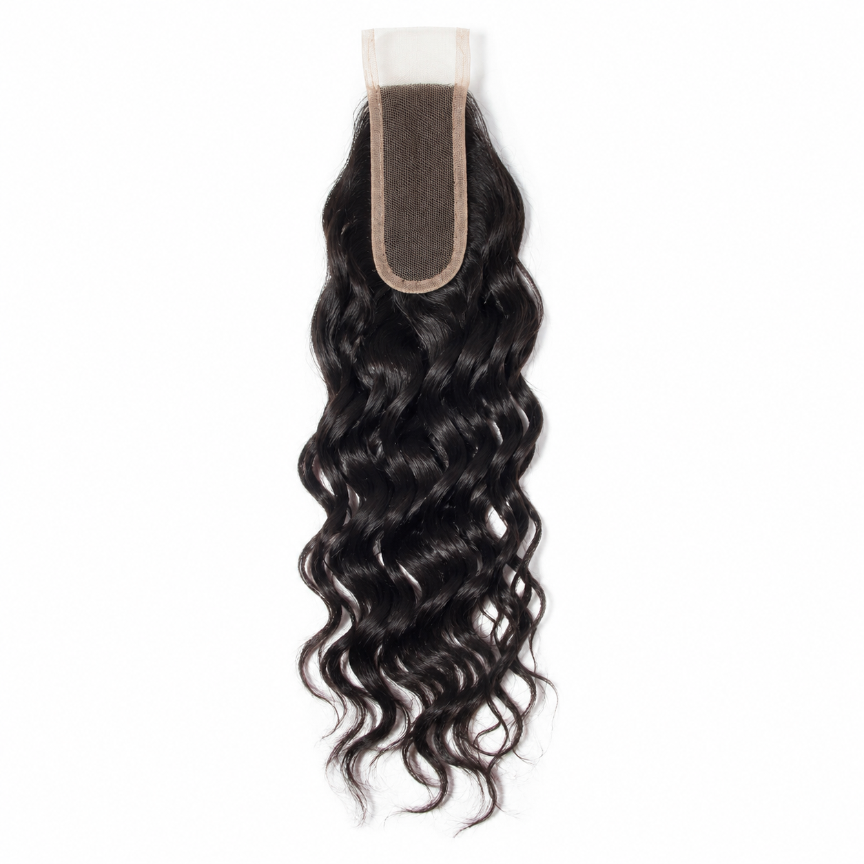Malaysian Loose Deep 2x6 Swiss lace closure in natural black virgin human hair