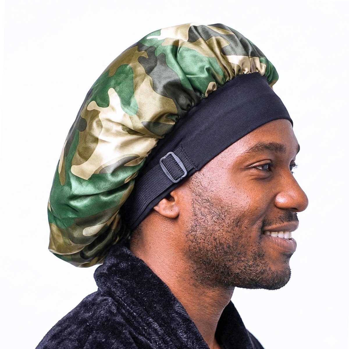 Men's Camo Satin Sleep Cap for Locs, Braids & Curls - PHC