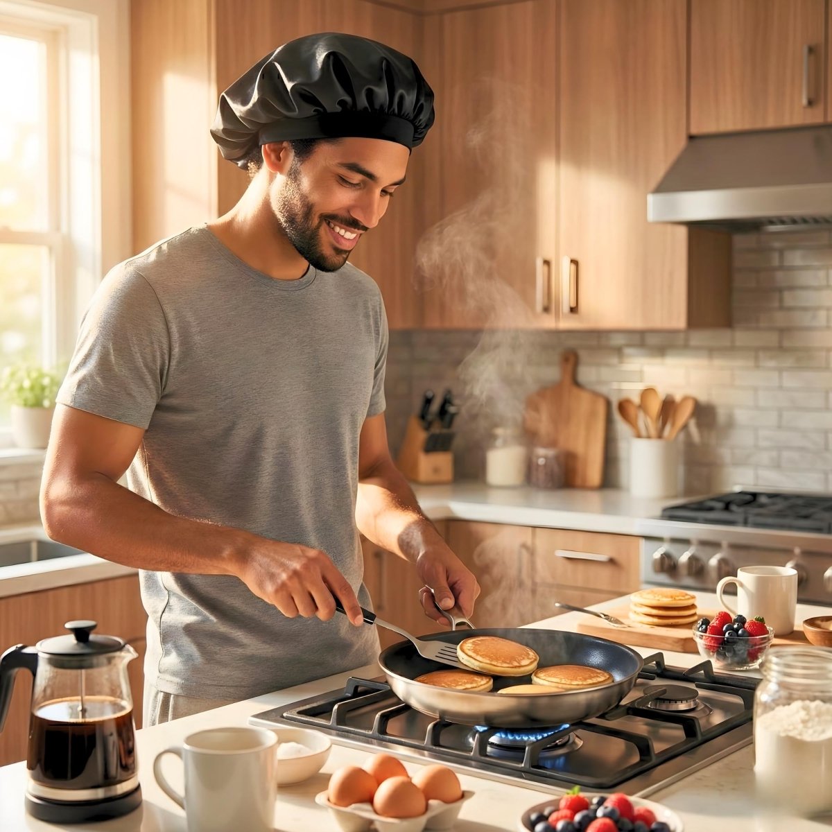 Men's Satin Sleep Bonnet | Adjustable, Non - Slip Hair Protection - PHC