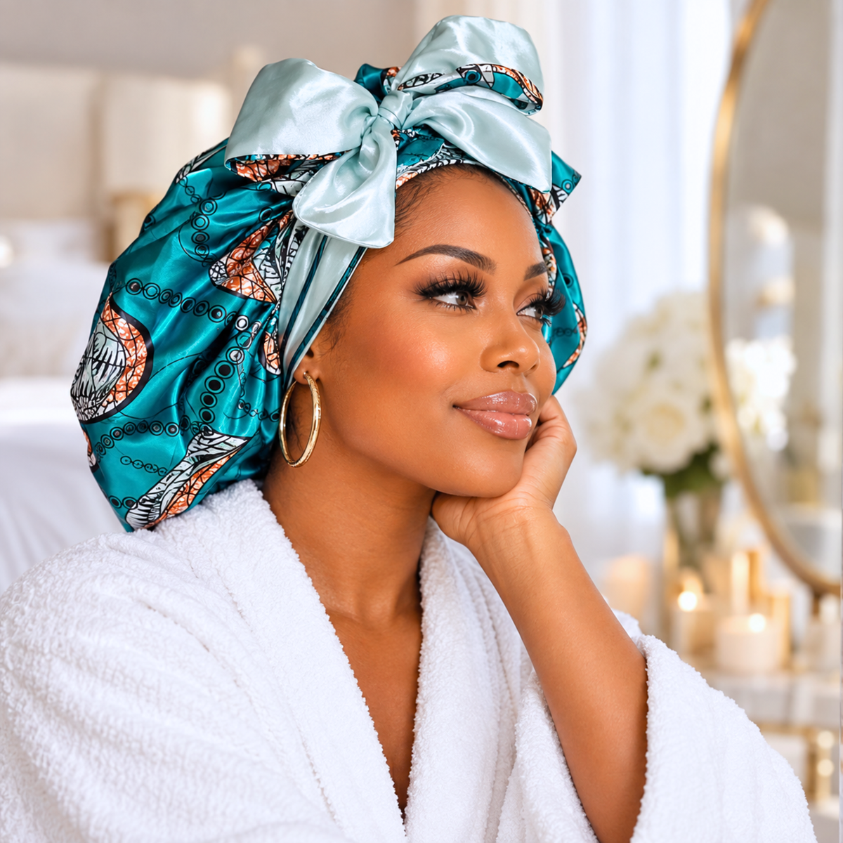 Reversible All-Satin Tie Bonnet | Choose Your Color