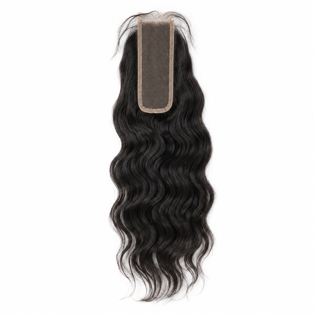 Natural Wave 2x6 Swiss lace closure in natural black virgin human hair