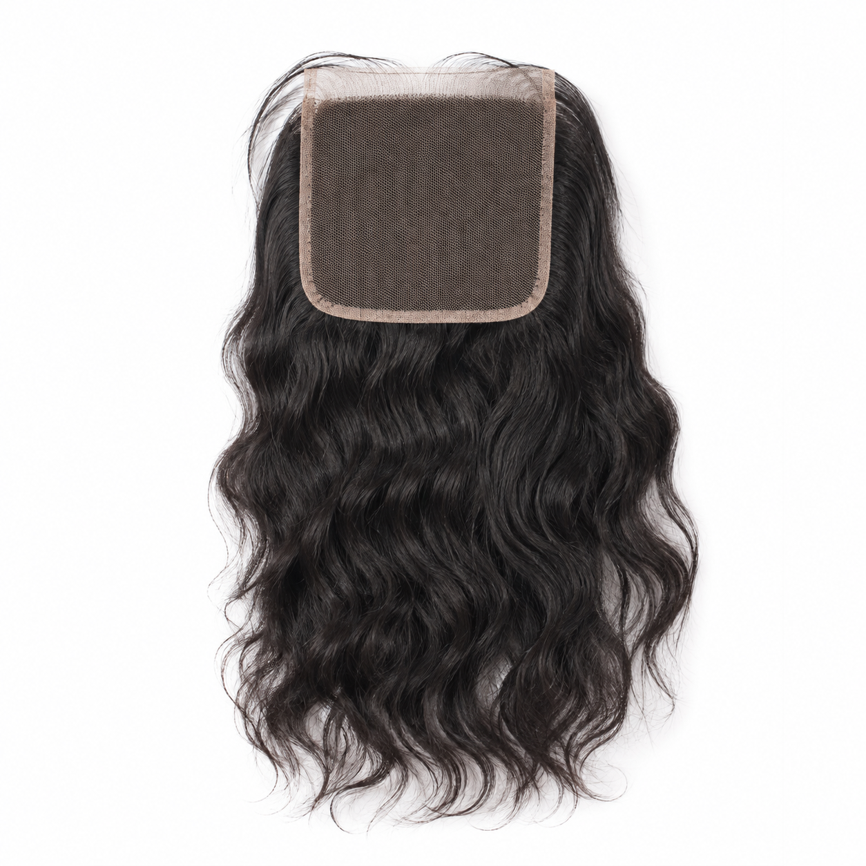 Natural Wave 5x5 Swiss lace closure in natural black virgin human hair