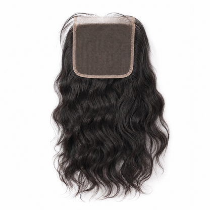Natural Wave 5x5 Swiss lace closure in natural black virgin human hair