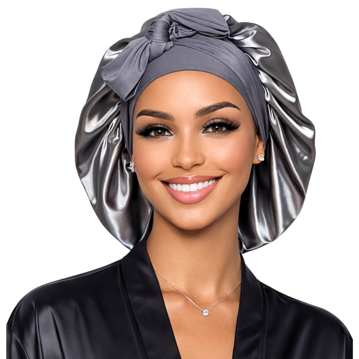 Original Stretch Tie Satin Bonnet | Large Sizes - PHC