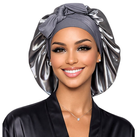 Original Stretch Tie satin bonnet by Prince Hair Company — adjustable double-layer sleep cap that stays on all night for curls, braids & locs