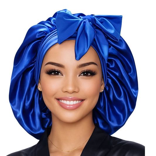 Original Stretch Tie satin bonnet by Prince Hair Company — adjustable double-layer sleep cap that stays on all night for curls, braids & locs