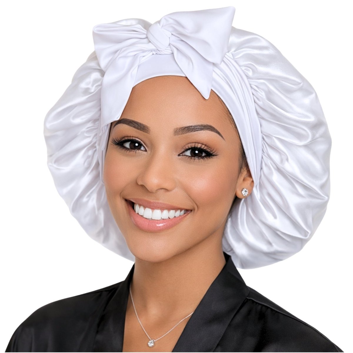 Original Stretch Tie Satin Bonnet | Large Sizes - PHC