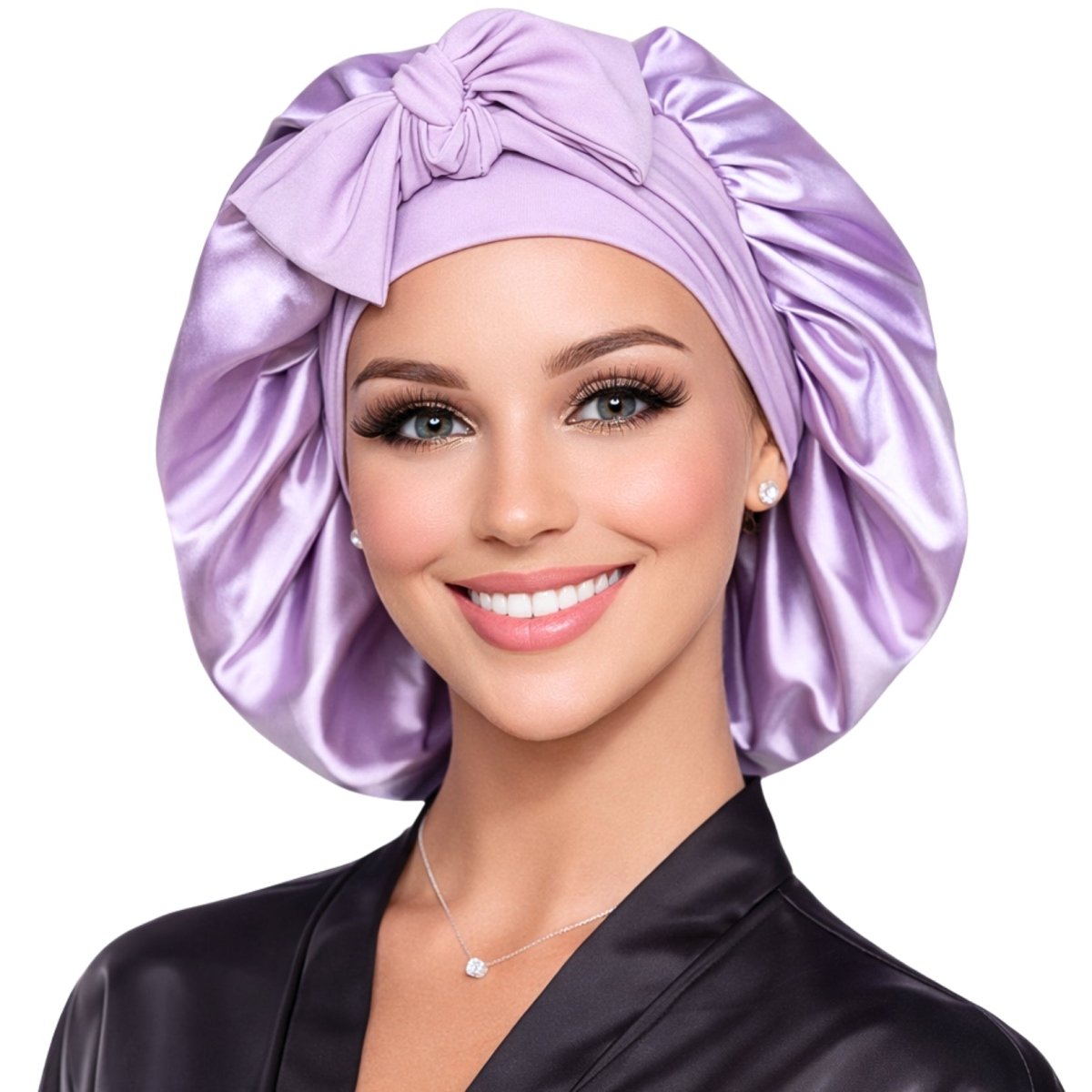 Original Stretch Tie Satin Bonnet | Large Sizes - PHC