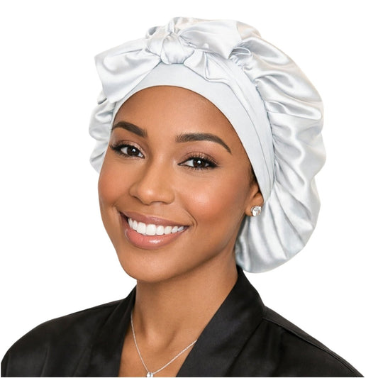Original Stretch Tie satin bonnet by Prince Hair Company — adjustable double-layer sleep cap that stays on all night for curls, braids & locs