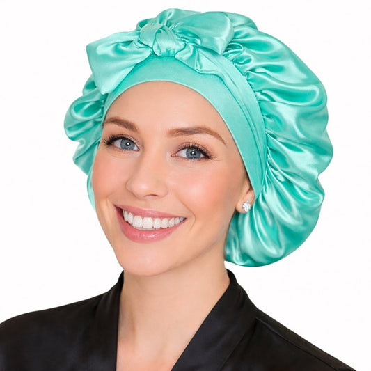 Original Stretch Tie satin bonnet by Prince Hair Company — adjustable double-layer sleep cap that stays on all night for curls, braids & locs