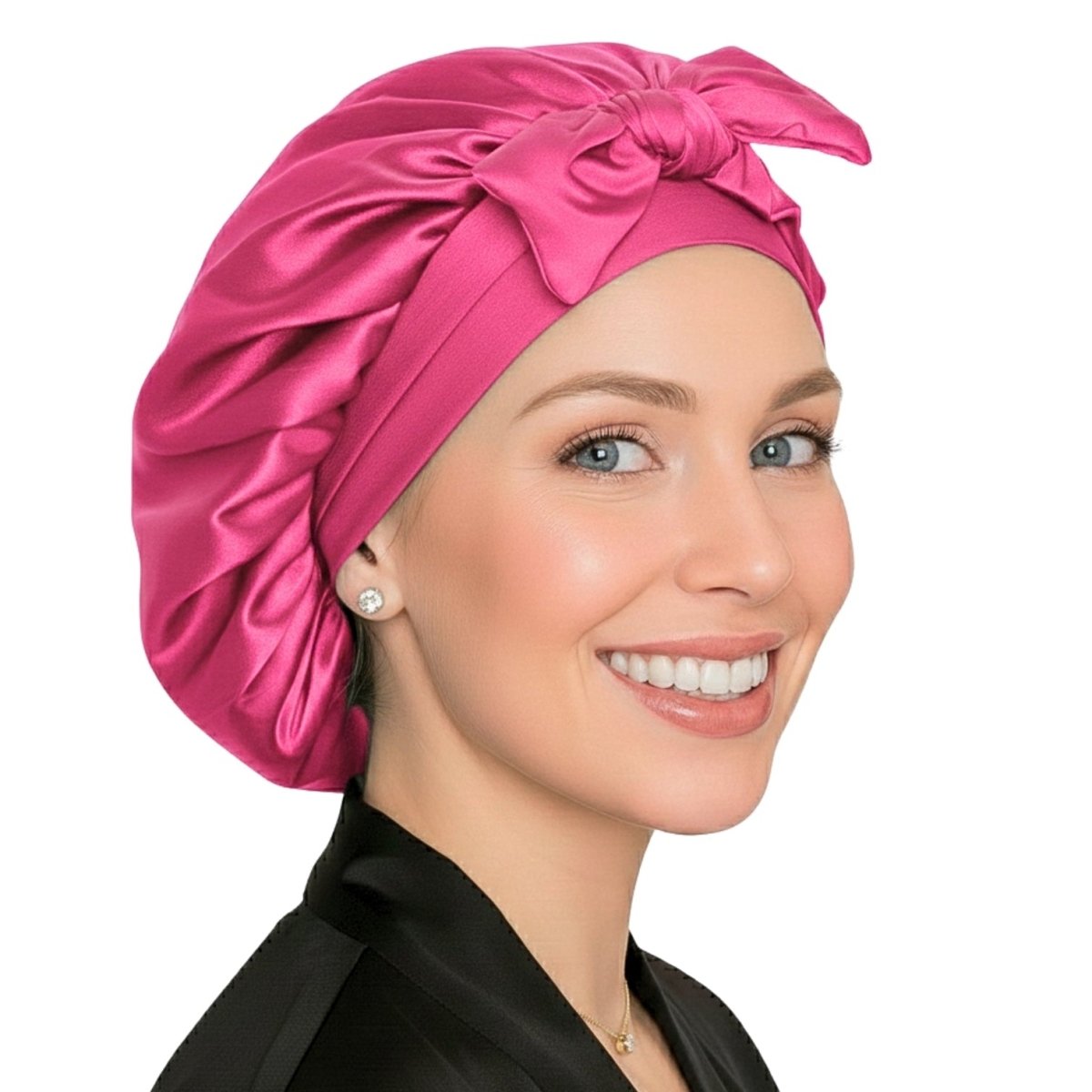 Original Stretch Tie satin bonnet by Prince Hair Company — adjustable double-layer sleep cap that stays on all night for curls, braids & locs