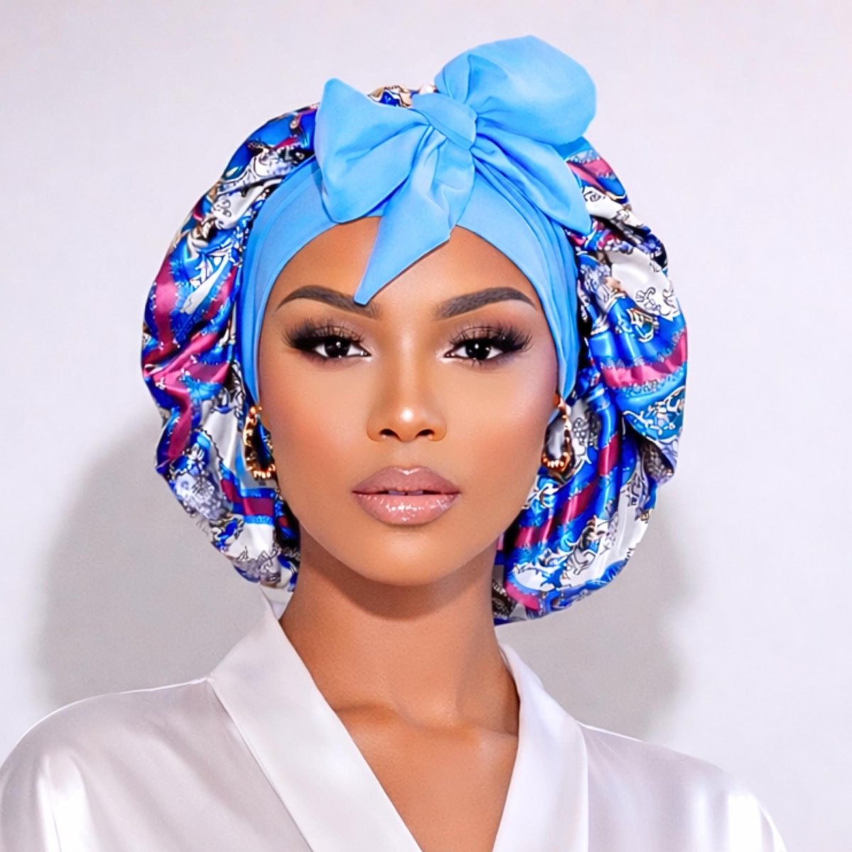 Original Stretch Tie satin bonnet by Prince Hair Company — adjustable double-layer sleep cap that stays on all night for curls, braids & locs