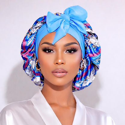 discount hair bonnet, sale bonnets, almost perfect designDiscounted Stretch Tie Satin Sleep Bonnet for Women & Men | Almost Perfect Sale Collection