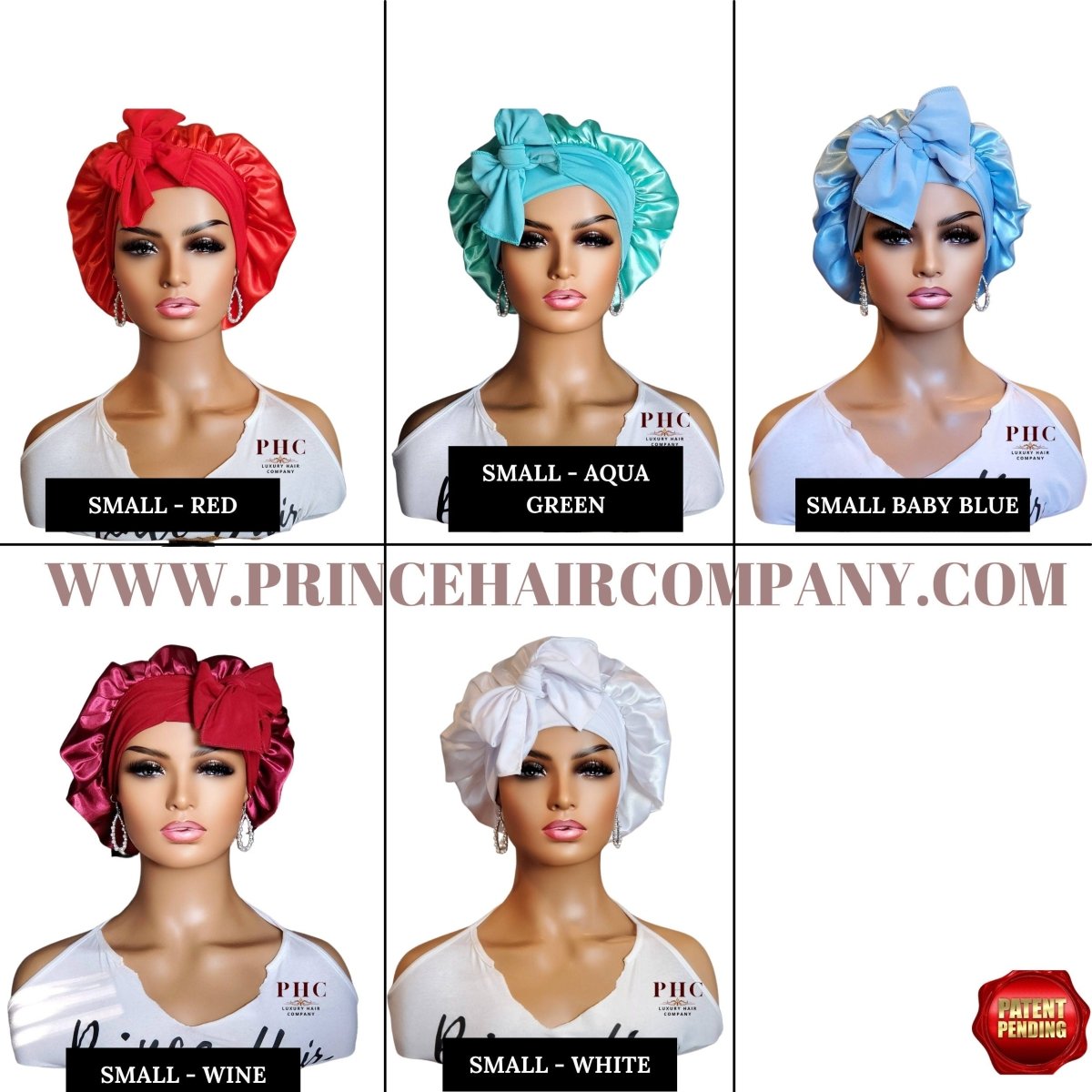 Satin - Lined Stretch Tie Bonnet: All Hair Types - PHC