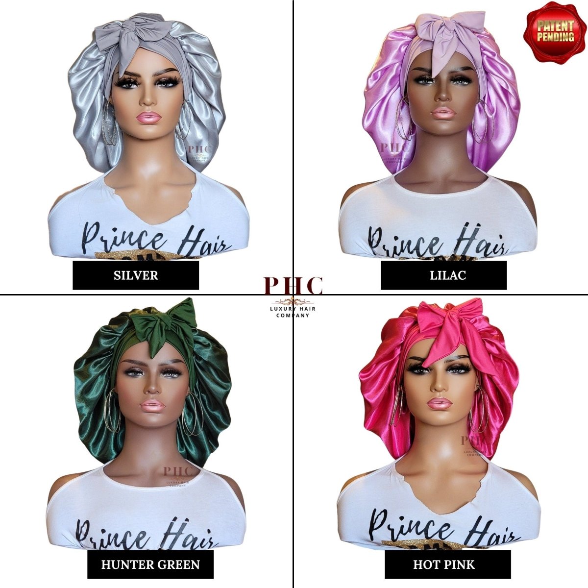 Satin - Lined Stretch Tie Bonnet: All Hair Types - PHC