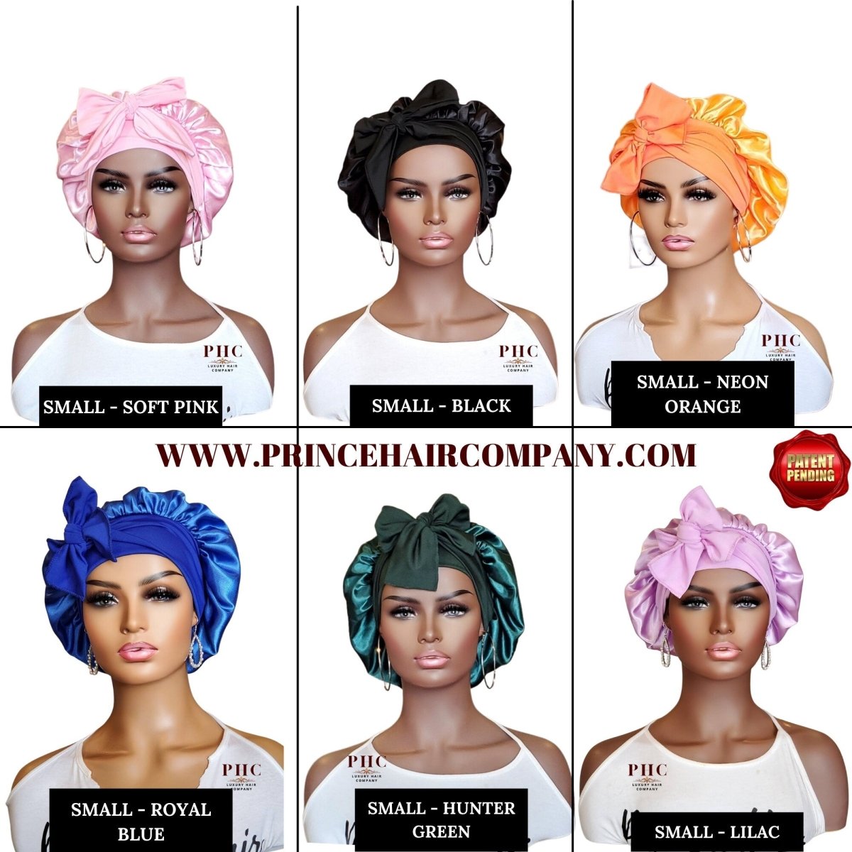 Satin - Lined Stretch Tie Bonnet: All Hair Types - PHC