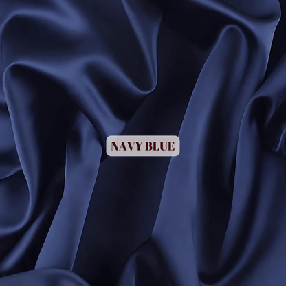 Satin Lined Stretch Tie Hair Bonnet - Navy Blue | Premium Hair Protection - PHC