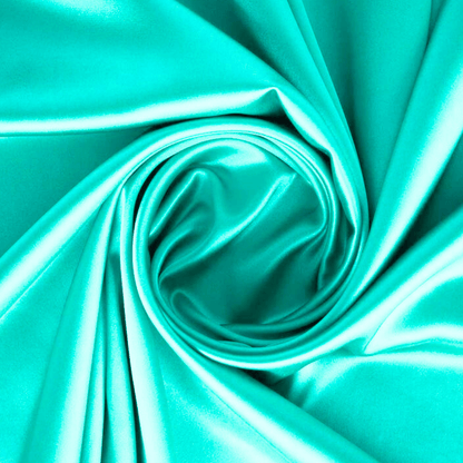 Satin - Lined Stretch Tie Satin Bonnet - Aqua Green - PHC