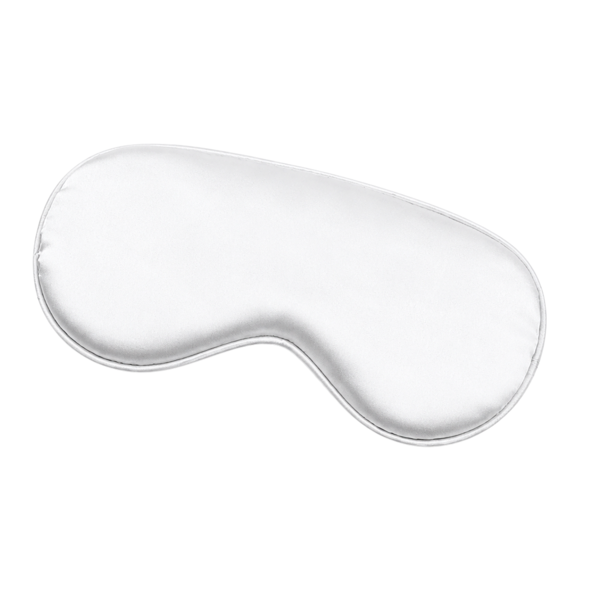 White satin sleep mask front view