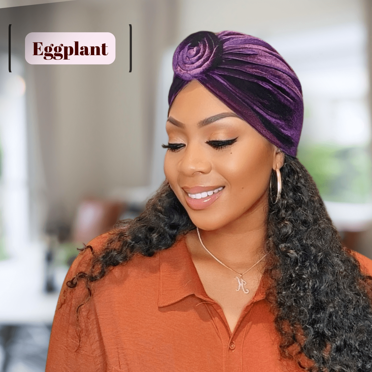 Sophisticated Velvet Twisted Knot Turban – Elegant & Stylish Headwear - PHC