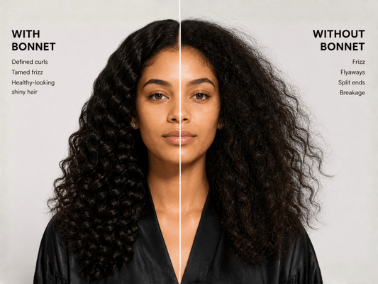 Original Stretch Tie satin bonnet by Prince Hair Company — adjustable double-layer sleep cap that stays on all night for curls, braids & locs