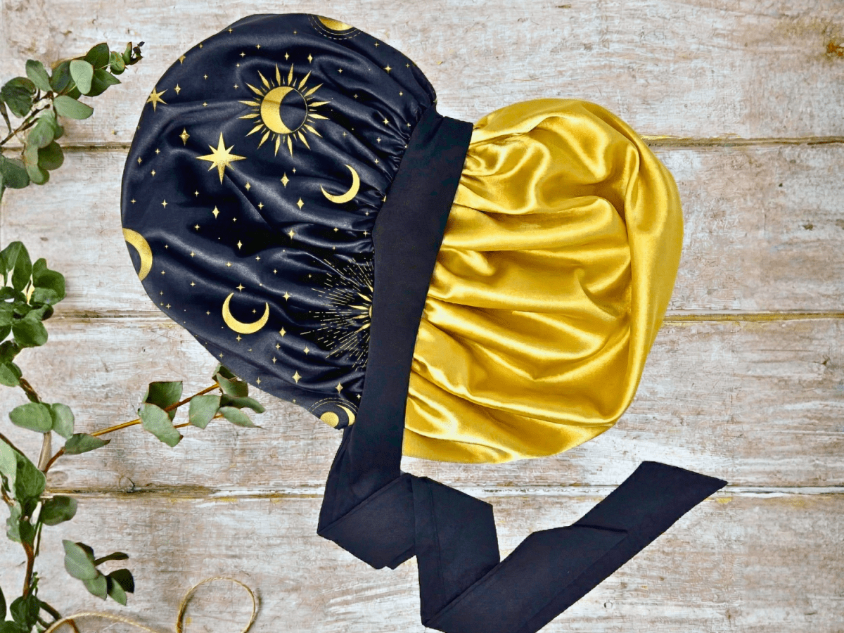 Starry Night Stretch Tie Satin Bonnet | Multiple Options Available - PHC