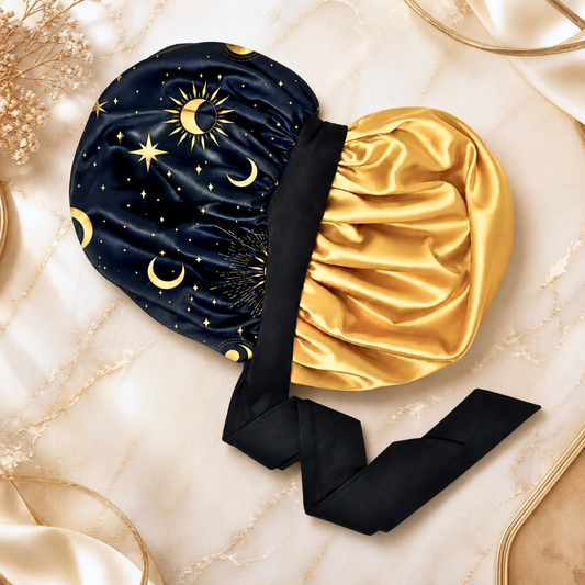 Satin Hair Bonnet for Sleeping – Adjustable Stretch Tie