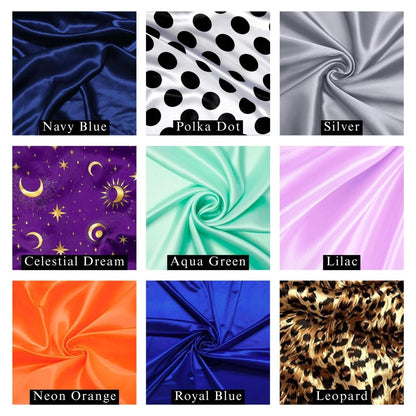 Stretch Tie Charmeuse Satin Bonnet for Sleeping, Overnight Hair Protection, Non - Slip, Reversible Sleep Cap for Natural Hair, Braids & Curls - PHC