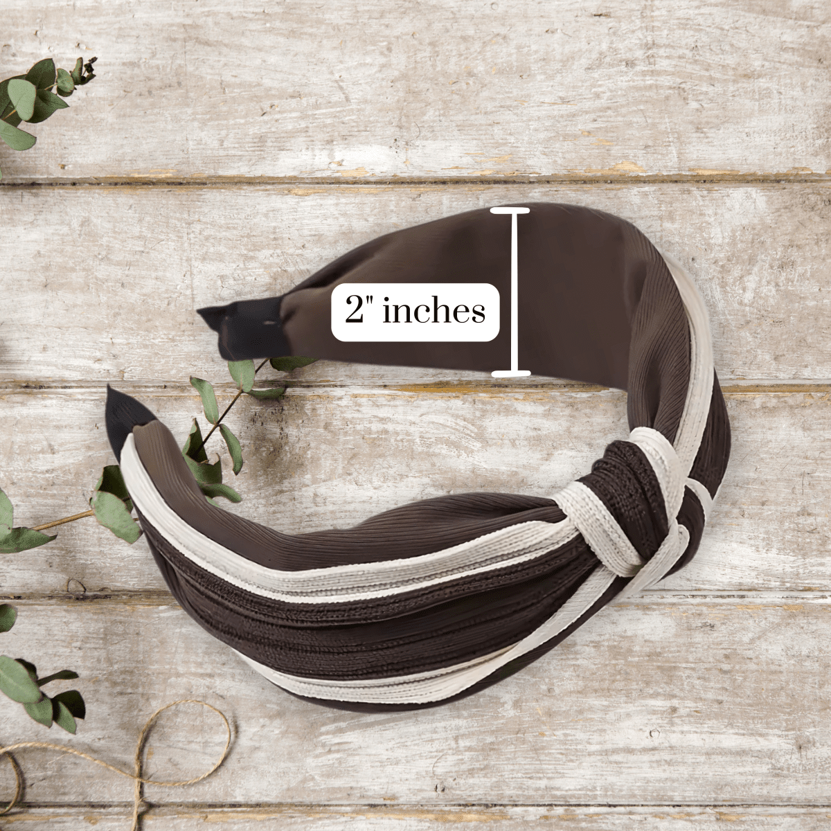 Two - Tone Cable Knit Twisted Knot Headband - PHC