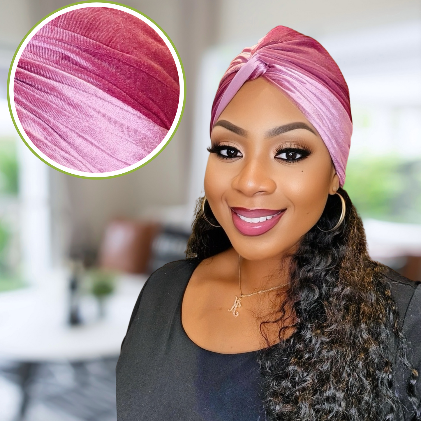 Two tone twisted turban is an elegant and chic headwear 