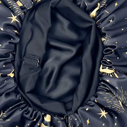 Unisex Charmeuse Satin Silk Bonnet – Tie - Free Sleep Cap with Adjustable Wide Band | Hair Protection Bonnet for Men & Women, Natural Hair, Braids, Locs - PHC