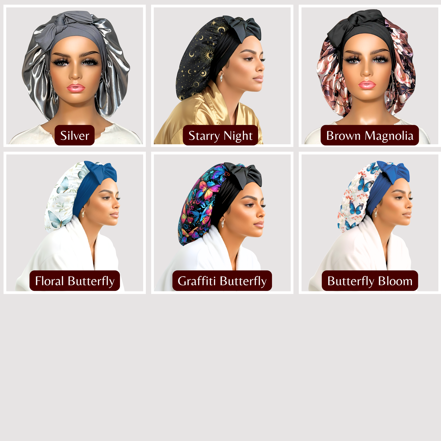 Limited-Time Clearance: Handmade Charmeuse Stretch Tie Hair Bonnets with Minor Flaws | Premium Quality for Less