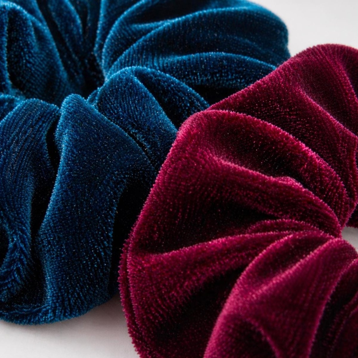 Velvet Hair Scrunchie Set of 2, Midnight Sangria - PHC